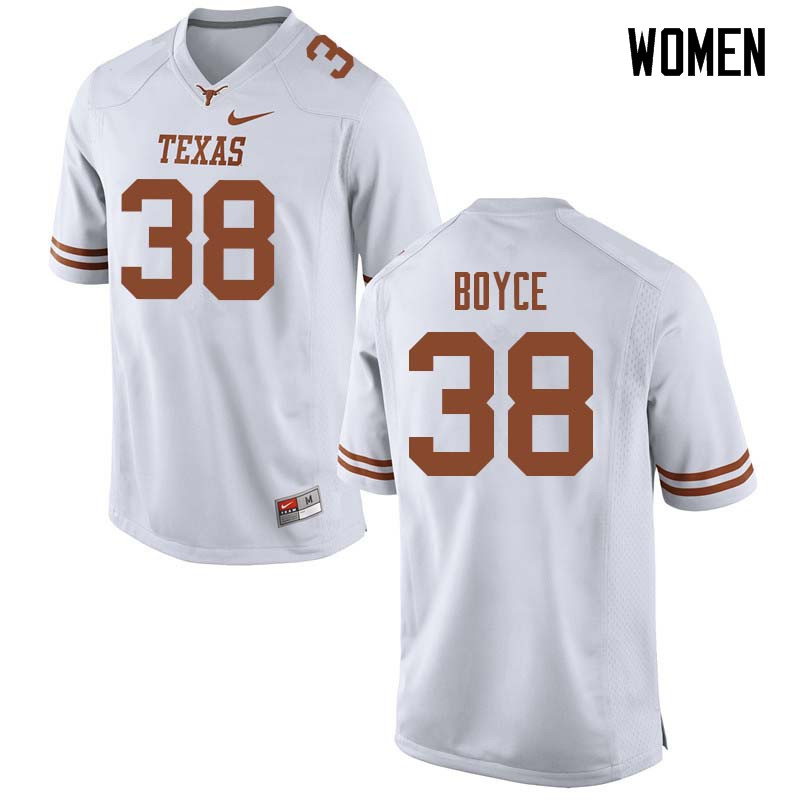 Women #38 Kobe Boyce Texas Longhorns College Football Jerseys Sale-White